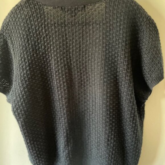 Jessica VTG Black Short Sleeved Cropped Sweater - Size 2X - Picture 3 of 11